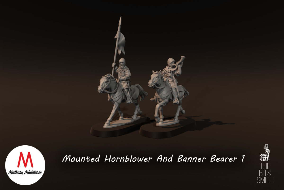 Hornbläser und Bannerträger